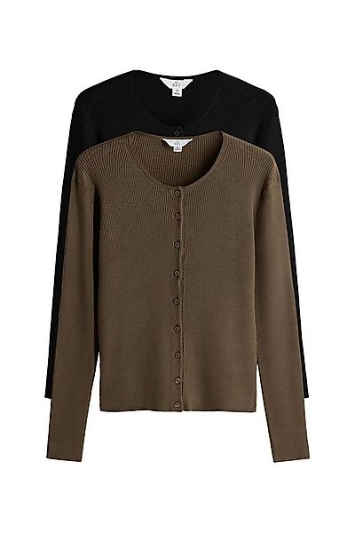 The Set Strickjacke The Set gerippte Strickjacken, 2er-Pack (2-tlg) günstig online kaufen