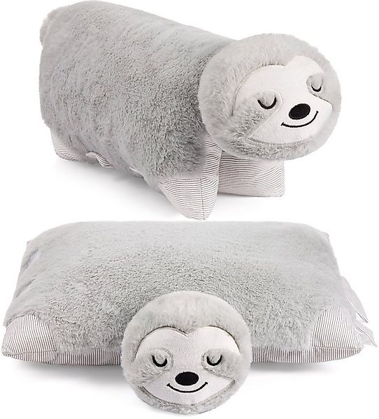 BRUBAKER Kuscheltier Faultier - 2 in 1 Stofftier und Kuschelkissen - 40 x 3 günstig online kaufen