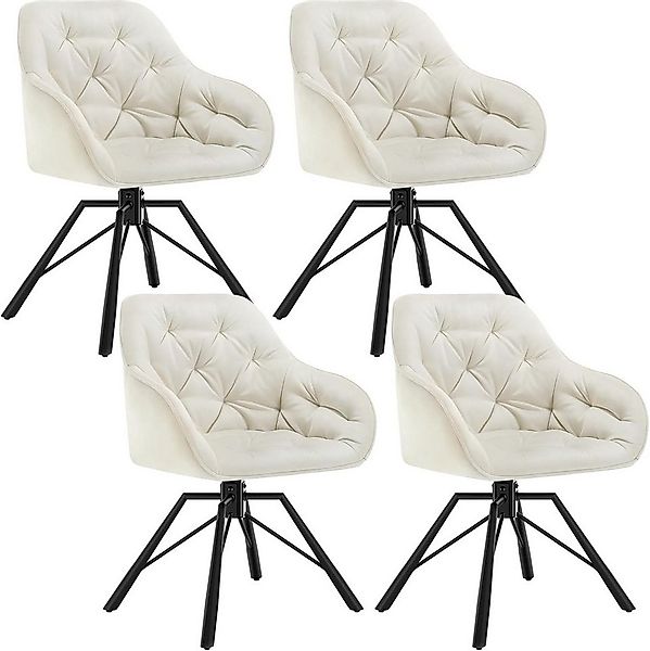 Woltu 4-Fußstuhl (4 St), drehbar, Esszimmerstuhl für Esszimmer Küche Wohnzi günstig online kaufen