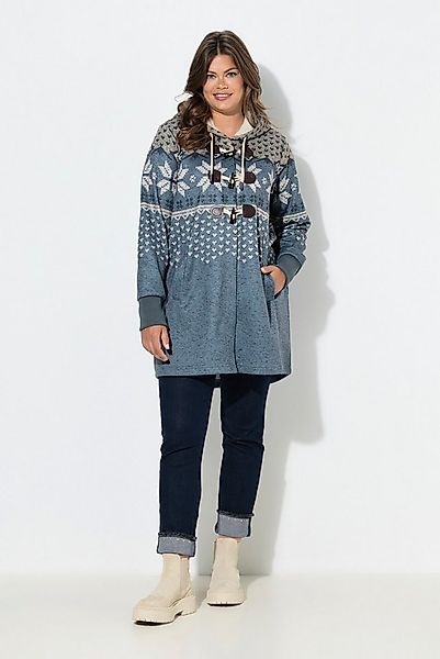 Laurasøn Sweatjacke Norweger-Strick-Fleece-Jacke Kapuze günstig online kaufen