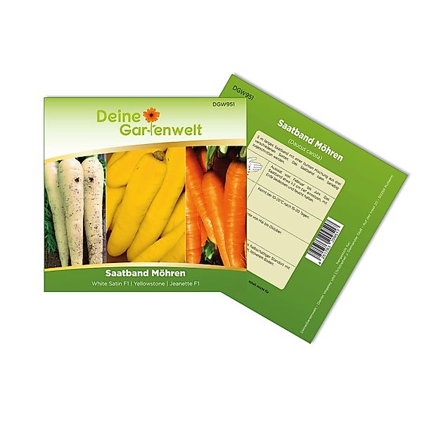 Deine Gartenwelt Speisemöhren 3 Sorten Saatband 5 Meter Samen günstig online kaufen