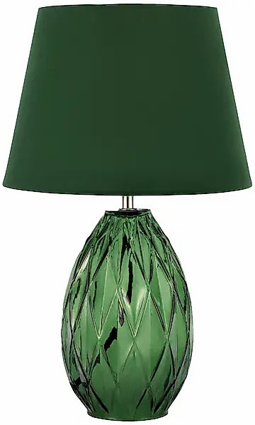 Pauleen Tischleuchte »Crystal Velvet«, E14, 1 St., Grün, Glas, Samt günstig online kaufen