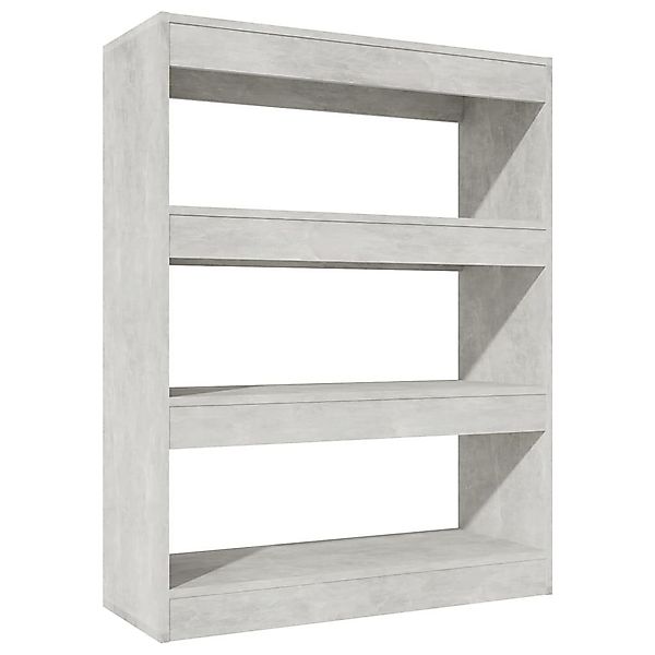 vidaXL Bücherregal Bücherregal/Raumteiler Betongrau 80x30x103 cm günstig online kaufen