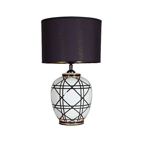 PR Home Tischleuchte New York, schwarz, Höhe 45 cm, Keramik günstig online kaufen