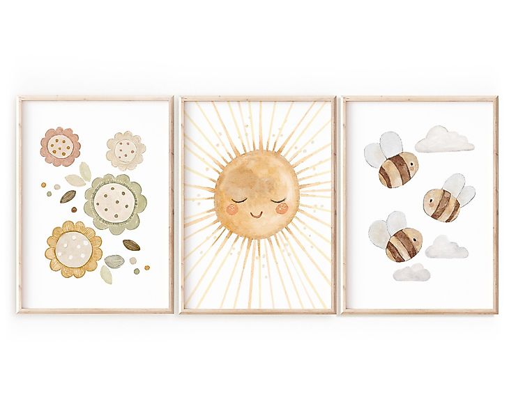 Pipapier Poster 3er Posterset "Sommer", Kinderzimmerbilder, günstig online kaufen