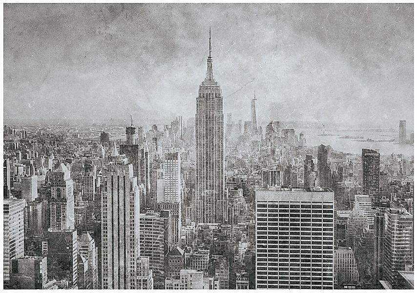 Wallarena Fototapete New York Stadt Grau Vlies Tapete Wohnzimmer Schlafzimm günstig online kaufen