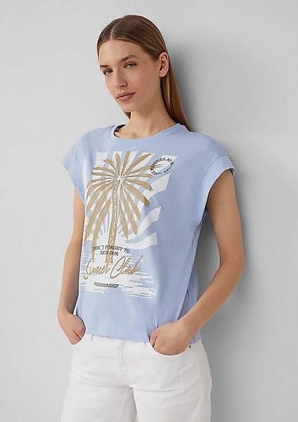 s.Oliver Kurzarmshirt T-Shirt T-Shirt im Relaxed Fit mit Folienprint günstig online kaufen