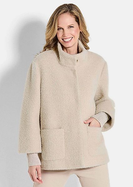 GOLDNER Outdoorjacke Kurzgröße: Flauschiger Kurzmantel mit Stehkragen Flaus günstig online kaufen