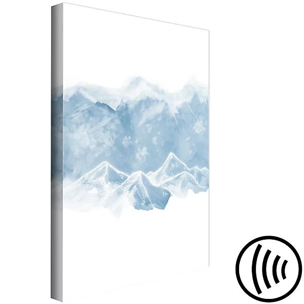 Wandbild Eisberge - minimalistische, Aquarelllandschaft der Wintergletscher günstig online kaufen