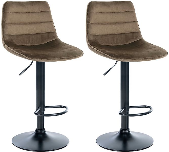CLP Barhocker Lex (2er Set, 2 St., 2er), Samt-Bezug, drehbar und höhenverst günstig online kaufen