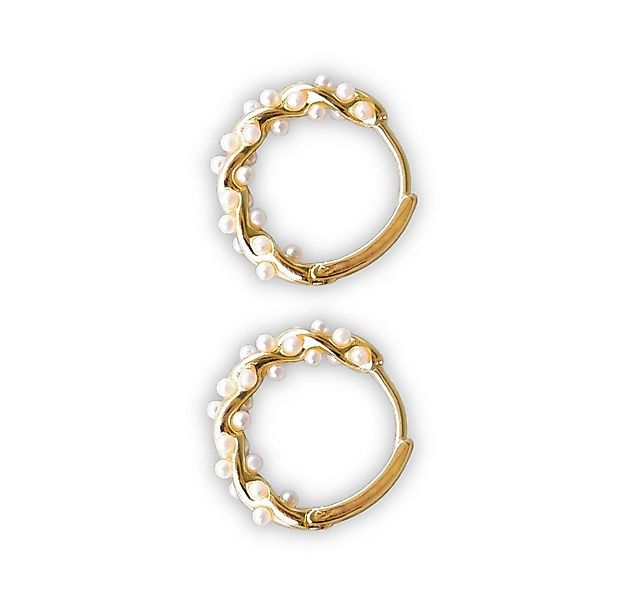 SHELAGO Perlenohrringe - Paar Creolen mit Perlen, elegante Damen Ohrringe ( günstig online kaufen