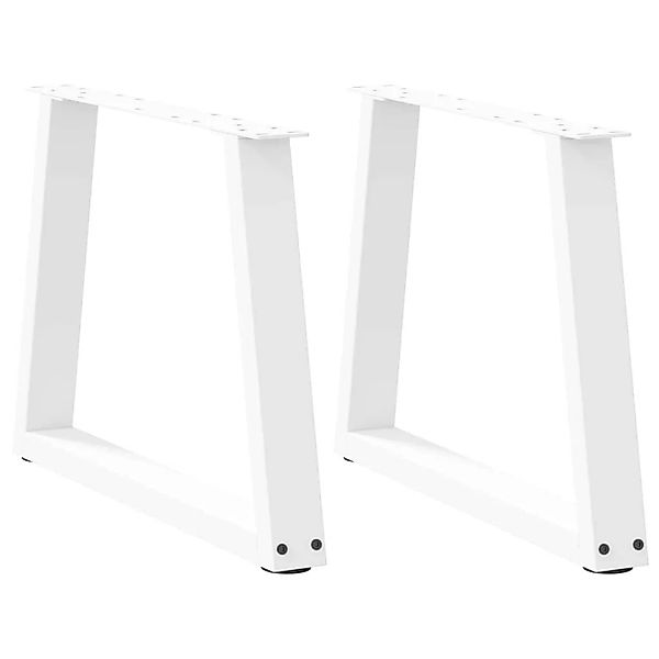 vidaXL Couchtischbeine V-Form 2 Stk Weiß 70x42-43,3 cm Stahl 4012557 günstig online kaufen