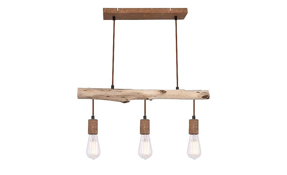 Globo Lighting Pendelleuchte   ¦ holzfarben ¦ Maße (cm): B: 8,5 H: 140 Lamp günstig online kaufen
