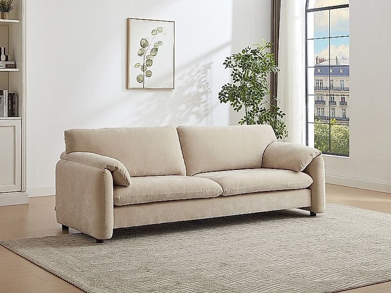 Sofa 3‑Sitzer – Stoff – Beige – OPRALIO günstig online kaufen