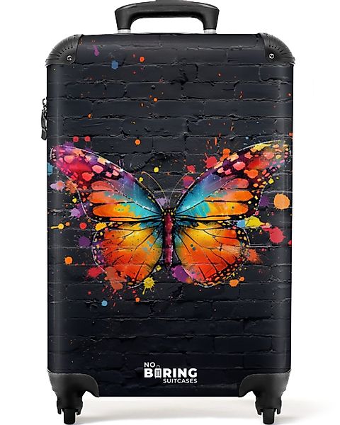 NoBoringSuitcases.com© Hartschalen-Trolley Graffiti-Schmetterling mit leuch günstig online kaufen