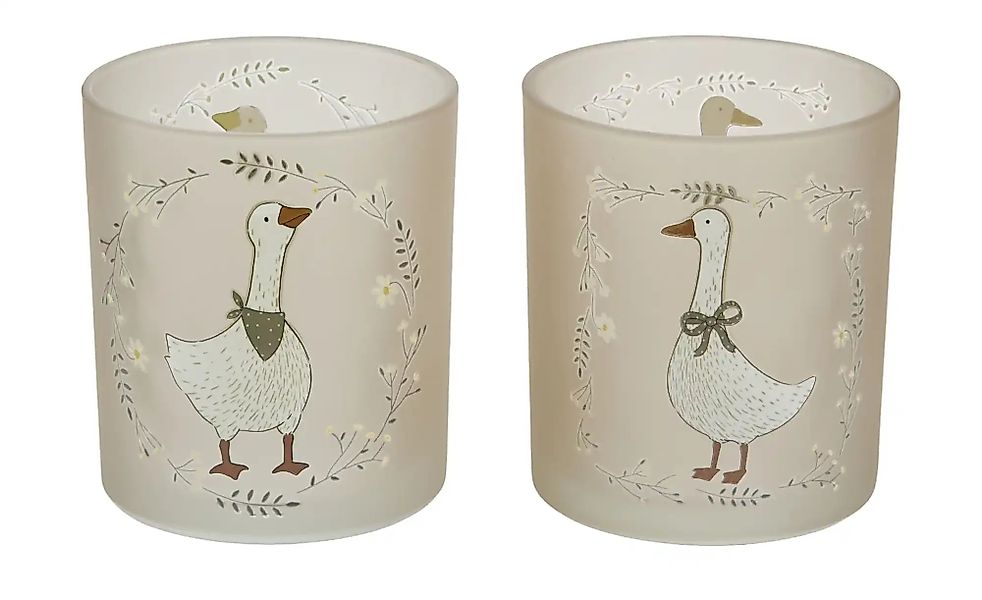 Windlicht Goosie  sortiert   ¦ grau ¦ Glas ¦ Maße (cm): H: 10,2  Ø: 9 Acces günstig online kaufen