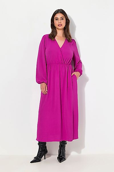 Ulla Popken Midikleid Midikleid Wickeloptik A-Linie günstig online kaufen