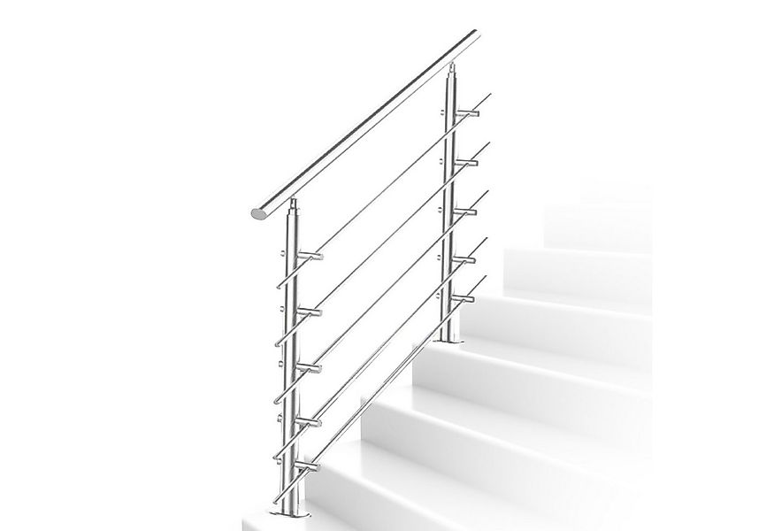 Clanmacy Treppengeländer Edelstahl Ø 42mm für Innen&Außen Treppenhaus 80 -1 günstig online kaufen