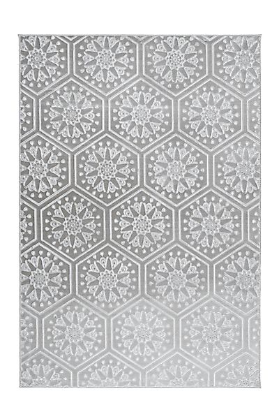 Qiyano Teppich Kurzflorteppich Mohala 100 Grau günstig online kaufen