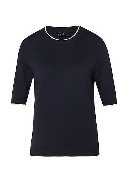 s.Oliver Kurzarmpullover Strickpullover Kurzärmeliger Feinstrickpullover mi günstig online kaufen