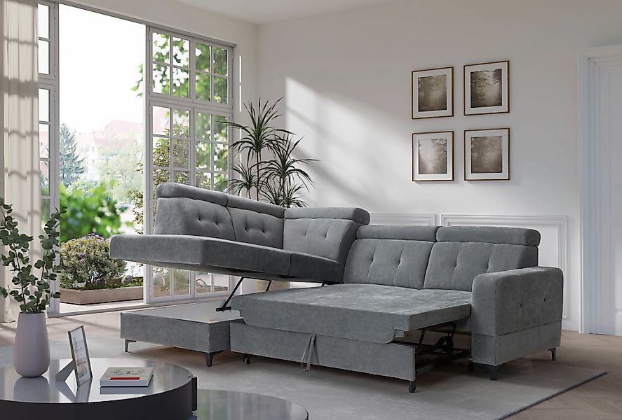 exxpo - sofa fashion Ecksofa "Monte, Kopfteile verstellbar, optional mit Be günstig online kaufen