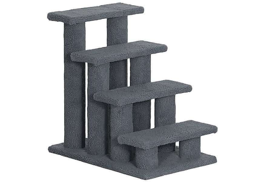 MC Star Kratzbaum Tiertreppe Katzentreppe Hundetreppe 4 Stufen Grau 63,5x43 günstig online kaufen