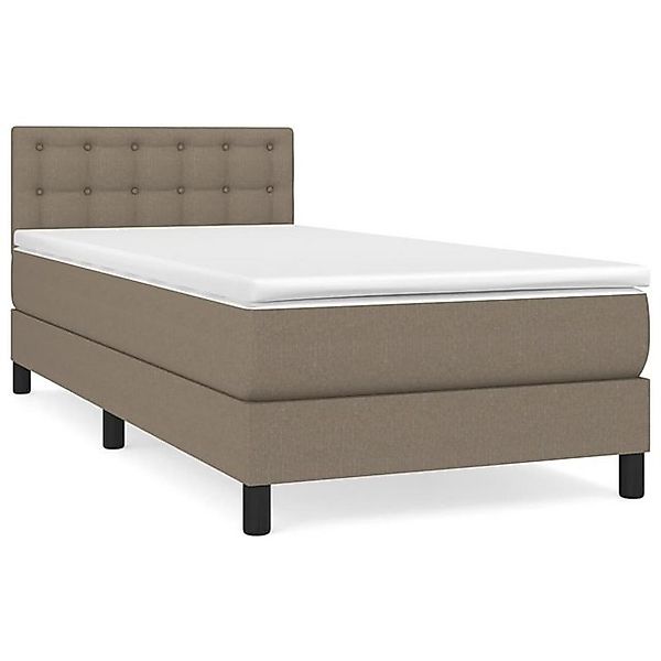 vidaXL Boxspringbett mit Matratze Taupe 90x200 cm Stoff1467637 günstig online kaufen