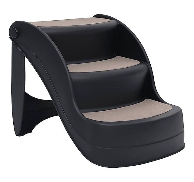 vidaXL Hunderampe Hundetreppe mit 3 Stufen Klappbar Schwarz günstig online kaufen