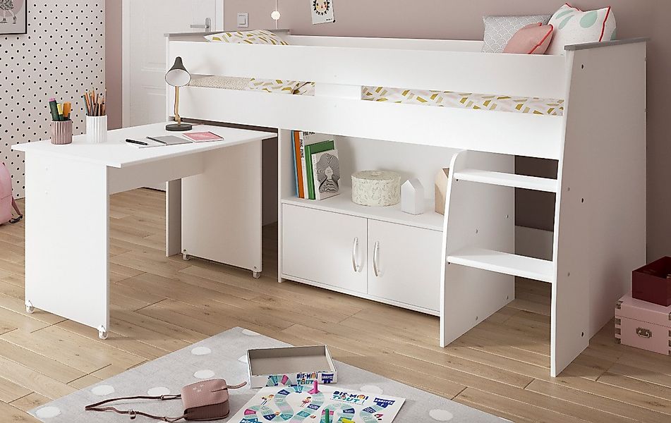 Parisot Hochbett Releave (Kinderbett in weiß günstig online kaufen