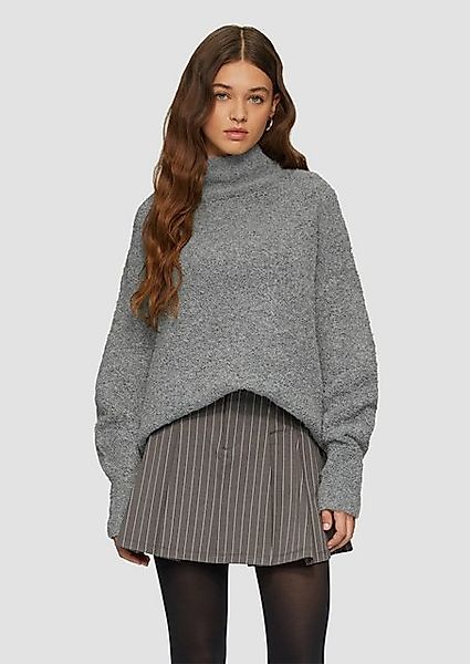 QS Strickpullover Longpullover aus Bouclé - Strick günstig online kaufen