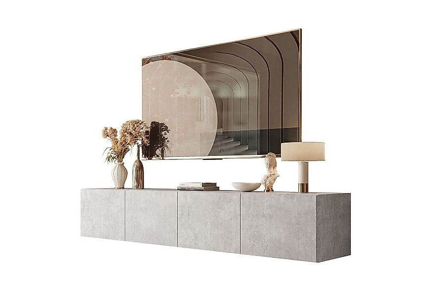 yourhouse24 Lowboard Noisy TV-Lowboard 200 cm hängend mit LED-Beleuchtung u günstig online kaufen