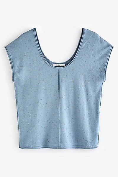 Next Kurzarmpullover Kurzärmeliges Strick-T-Shirt mit U-Ausschnitt günstig online kaufen