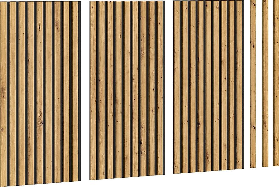 INOSIGN Wandpaneel "Silencio, 3er Set, je 40 x 80 cm, inkl. 3 Abschlussleis günstig online kaufen