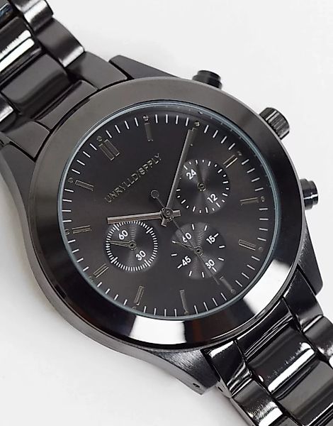 ASOS DESIGN – Schwarze Armbanduhr günstig online kaufen