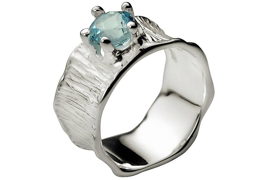 SILBERMOOS Silberring Eleganter Blautopas Ring, 925 Sterling Silber günstig online kaufen