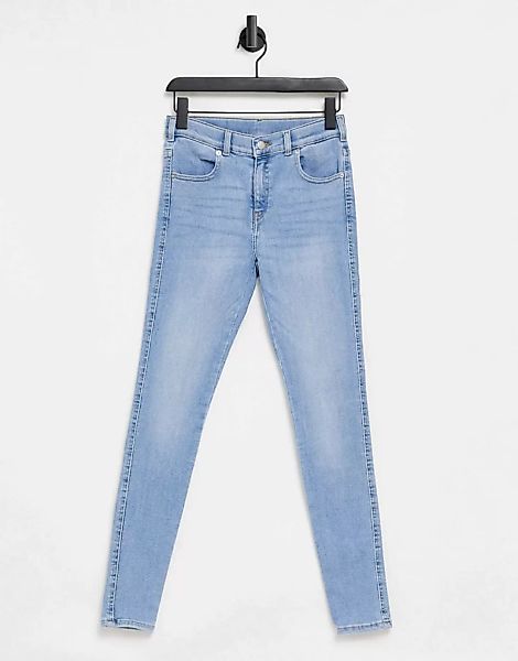 Dr Denim – Lexy – Eng geschnittene Jeans in heller Waschung-Blau günstig online kaufen