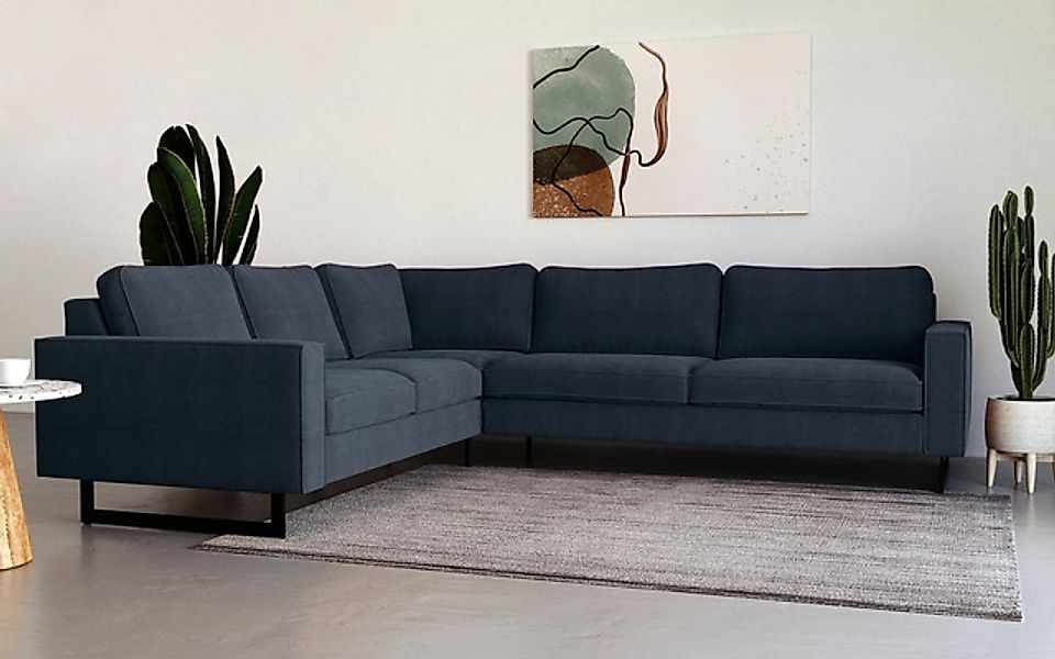 Places of Style Ecksofa »Pinto, XXL, 250/290 cm, langer Schenkel, Ottomane« günstig online kaufen
