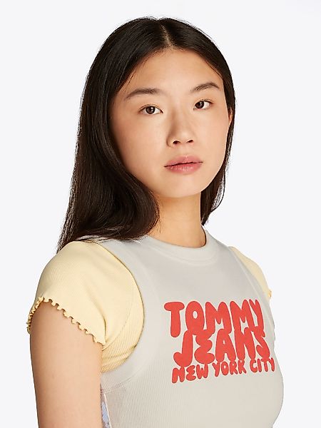 Tommy Jeans Tanktop "TJW SLIM SH TJ BUBBLE TANK" mit Logodruck günstig online kaufen