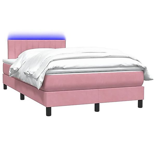 vidaXL Bett Boxspringbett mit Matratze Rosa 120x220 cm Samt günstig online kaufen