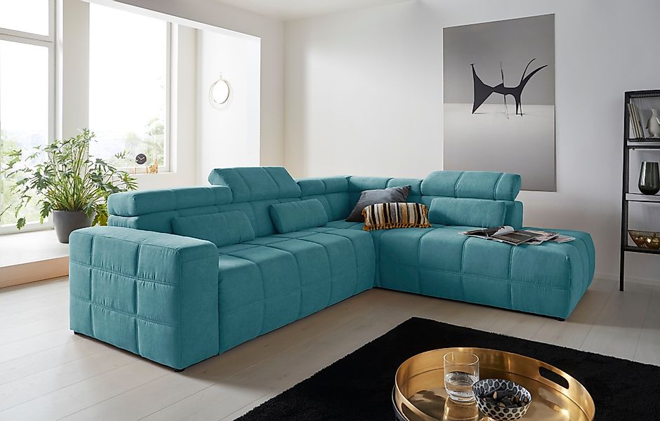 DOMO collection Ecksofa "Brandon B/T/H: 289/177/80 cm, whlw. mit Sitztiefen günstig online kaufen