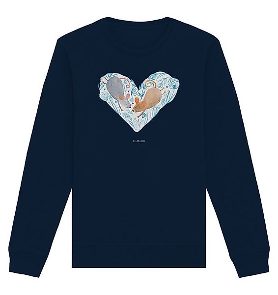 Mr. & Mrs. Panda Longpullover Mäuse Herz Größe XXL - French Navy - Geschenk günstig online kaufen
