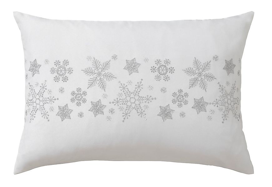 Dreams Kissenbezug "Schneeflocke, Weihnachtsdeko" mit aufwendiger Stickerei günstig online kaufen