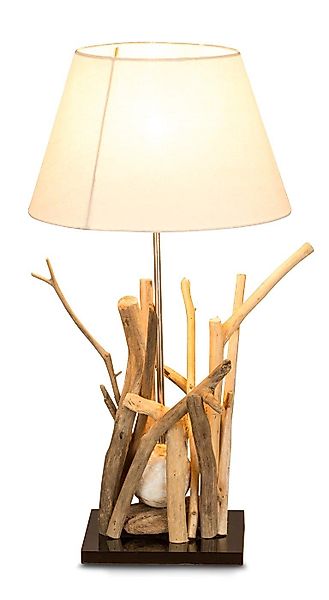 Levandeo® Nachttischlampe, Tischlampe aus Holz Treibholz günstig online kaufen