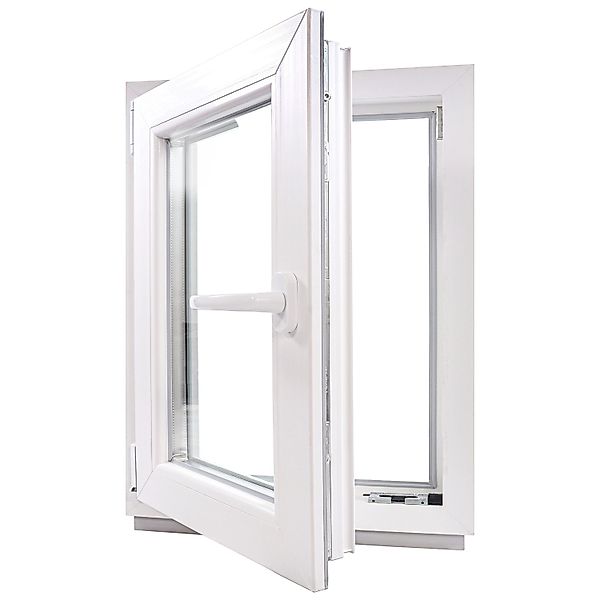 Framelux Kunststofffenster Proline Weiß 2-Fach Verglasung 500 x 600 mm Link günstig online kaufen