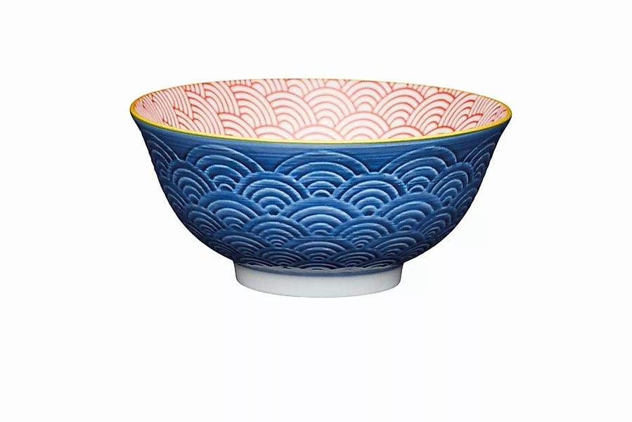 KitchenCraft Schüsseln, Schalen & Platten Bowl Blue Arched Pattern 15,7 cm günstig online kaufen