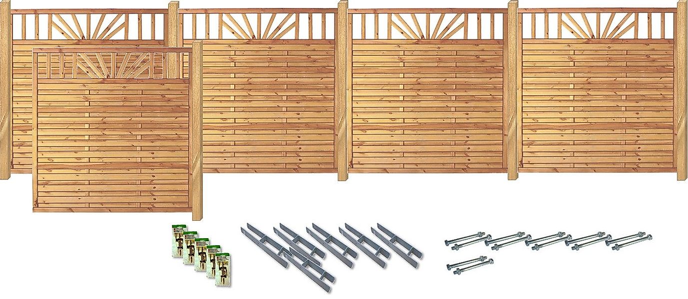 KONIFERA Sichtschutzelement FRISCO, (Komplettset inkl. Zubehör), günstig online kaufen