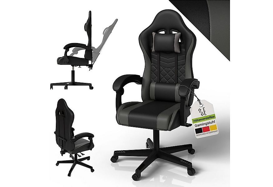Juskys Gaming-Stuhl HyperSeat, Verstellbare Rückenlehne, robuste Konstrukti günstig online kaufen