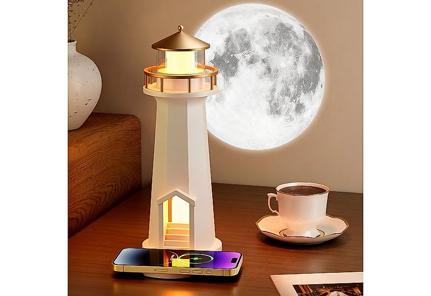 BlingBin Nachtlicht Leuchtturm Lampe, Projektion Leuchtturm Lampe, Tischleu günstig online kaufen