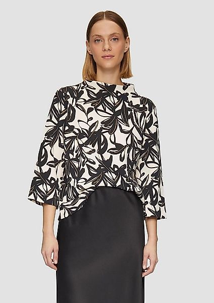 s.Oliver 3/4 Arm-Pullover Sweatshirt Scuba-Shirt im Relaxed Fit günstig online kaufen