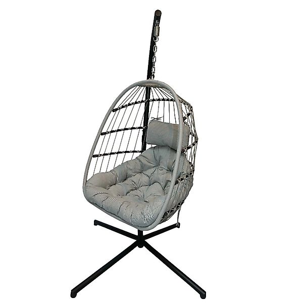 Sungörl Hängesessel Sterzing Light Grey Faltbar Wetterfest Stabil Indoor Ou günstig online kaufen